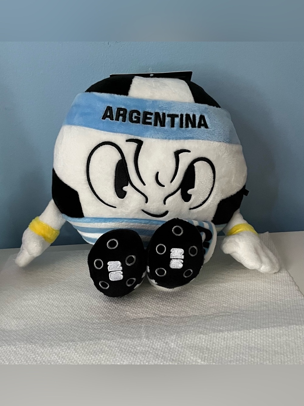 NWT FIFA World Cup plush toy representing the Argentina national soccer team